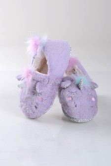 Women's Furry Unicorn Faux Sherpa Slippers style 11