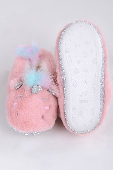 Women's Furry Unicorn Faux Sherpa Slippers style 13