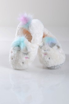 Women's Furry Unicorn Faux Sherpa Slippers style 2