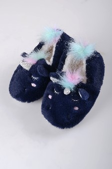 Women's Furry Unicorn Faux Sherpa Slippers style 4