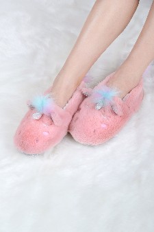 Women's Furry Unicorn Faux Sherpa Slippers style 5