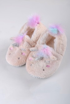 Women's Furry Unicorn Faux Sherpa Slippers style 8