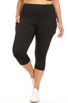 Women's High Rise 5-Pocket Activewear Capri Leggings (XL only) style 2