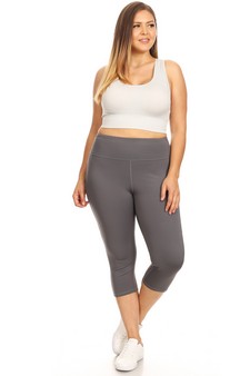 Women's High Rise 5-Pocket Activewear Capri Leggings (XL only) style 5