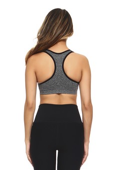 Women’s Marled Knit Sports Bra w/Contrast Binding style 3