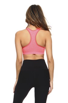 Women’s Marled Knit Sports Bra w/Contrast Binding style 4