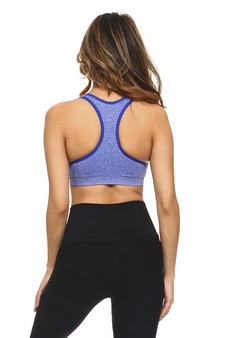 Women’s Marled Knit Sports Bra w/Contrast Binding style 3