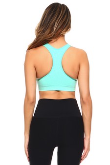 Women’s Marled Knit Sports Bra w/Contrast Binding (Medium only) style 3