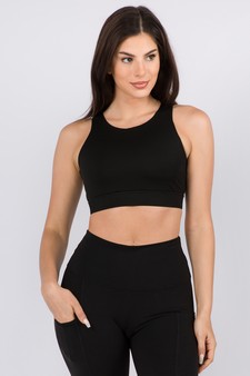 Women's Lattice Open Back Activewear Sports Bra (Medium only) style 2