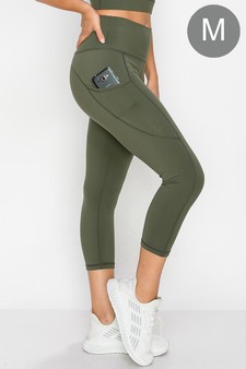 Women's Buttery Soft Activewear Capri Leggings with Pockets (Medium only)