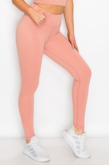 Women's Active Wear Leggings w/ Hidden Waistband Pocket (Large only) style 2