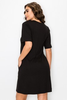 Women’s On The Go T- Shirt Dress With Pockets style 3