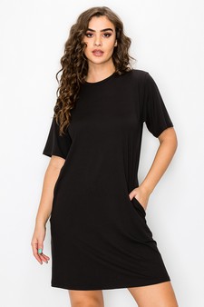 Women’s On The Go T- Shirt Dress With Pockets style 4