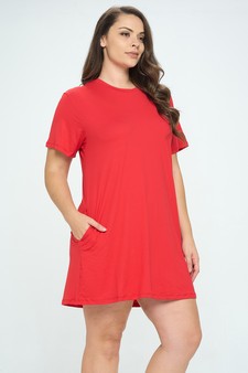 Women’s On The Go T- Shirt Dress With Pockets style 2