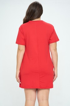 Women’s On The Go T- Shirt Dress With Pockets style 3