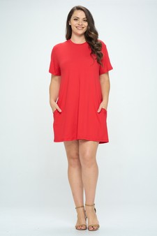 Women’s On The Go T- Shirt Dress With Pockets style 5