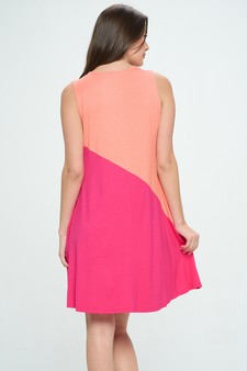 Women’s Voluminous Color Block Dress style 3