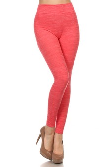 Coral- Fleece Leggings [Athleisure pants] style 2