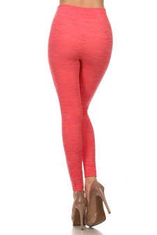 Coral- Fleece Leggings [Athleisure pants] style 3