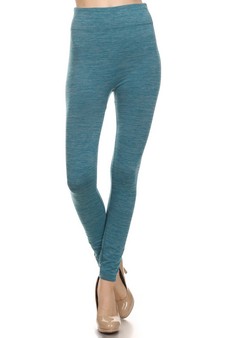 Teal Fleece Leggings style 2