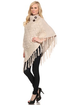 Women's Sequinence Turtleneck Poncho style 5