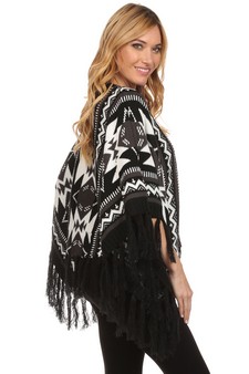 Women's Navajo Pattern Poncho style 2