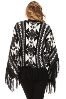 Women's Navajo Pattern Poncho style 3