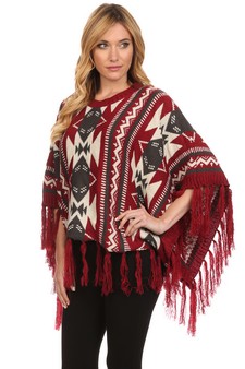 Women's Navajo Pattern Poncho style 2