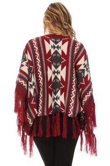 Women's Navajo Pattern Poncho style 4