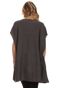 Women's Pullover Poncho with Pockets style 4