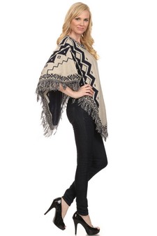 Women's Tribal Fringe Poncho style 3