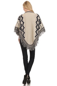 Women's Tribal Fringe Poncho style 4