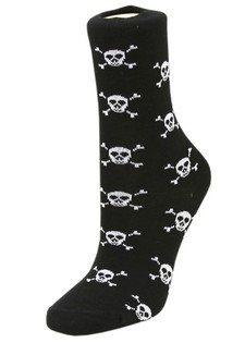 WHOLESALE SKULL AND CROSSBONES CREW SOCKS style 2