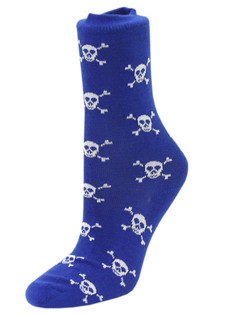 WHOLESALE SKULL AND CROSSBONES CREW SOCKS style 4