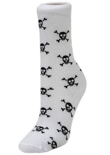 WHOLESALE SKULL AND CROSSBONES CREW SOCKS style 5