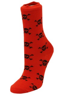 WHOLESALE SKULL AND CROSSBONES CREW SOCKS style 6