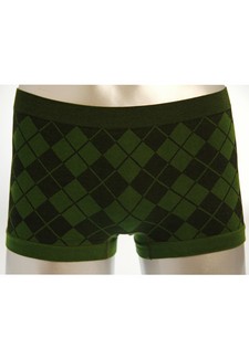 WOMENS SEAMLESS COTTON BLEND ARGYLE BOY SHORTS style 4