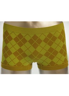 WOMENS SEAMLESS COTTON BLEND ARGYLE BOY SHORTS style 5