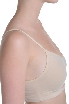 WOMENS NUDE SEAMLESS COTTON SPORTS BRA style 2