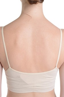 WOMENS NUDE SEAMLESS COTTON SPORTS BRA style 3