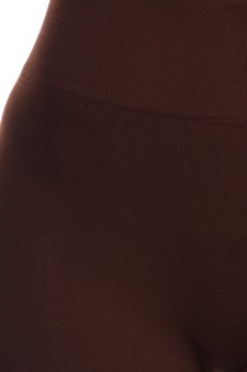 Lady's Solid Color Seamless Capri Legging style 4