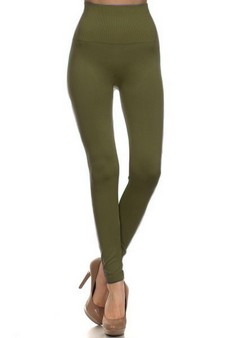Solid Color Super High Waist Leggings wt/5½" Waistband