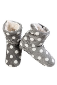 Women Indoor Polka Dot Plush Slipper Boots style 6