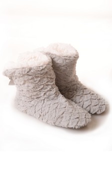 Women's Satin Bow Foldable Faux Sherpa Slipper Booties style 6