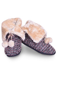 Women Indoor High Loafer Slipper Boots style 2