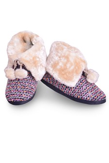Women Indoor High Loafer Slipper Boots style 3