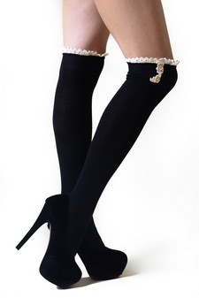 Lady's Fashion Laced Boot Socks style 2