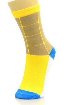 (RG-434-P-12) 3 Single Pair Bundle Pack Fashion Crew Socks style 3
