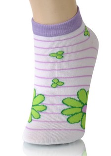 DAISIES ON STRIPES LOW CUT SOCKS style 3