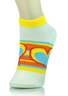 ABSTRACT HEART LOW CUT SOCKS style 4
